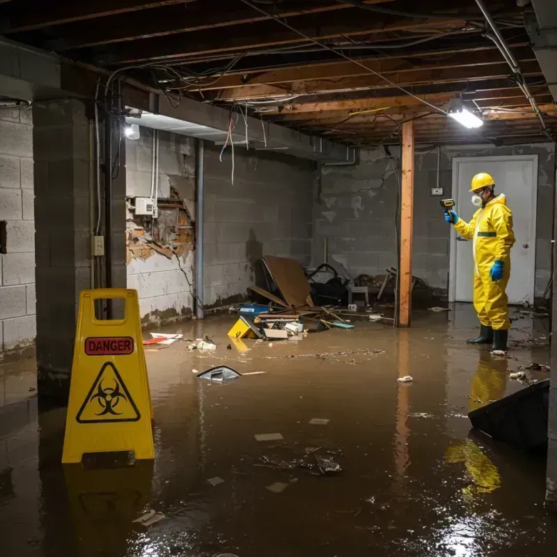 Flooded Basement Electrical Hazard in Pulaski County, IN Property